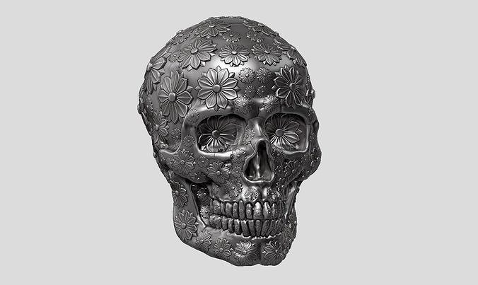 Ornament skull a13 3d print model 3D print model