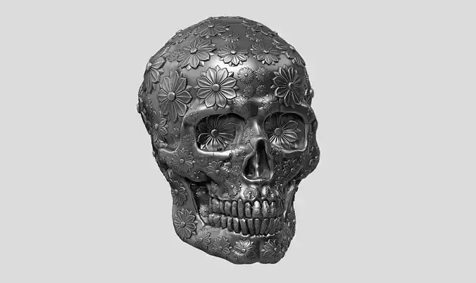 Ornament skull a13 3d print model 3D print model