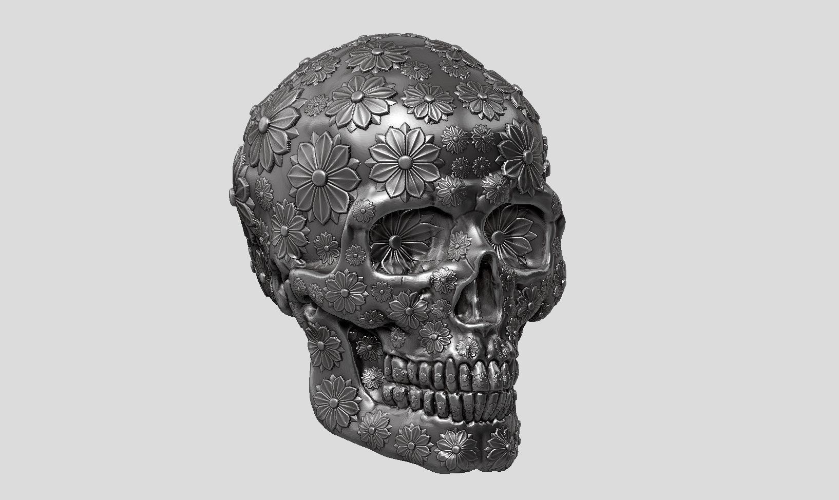 Ornament skull a13 3d print model 3D print model_3