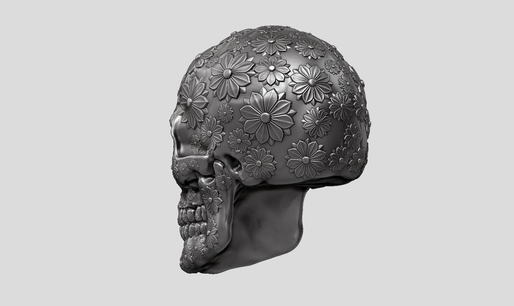 Ornament skull a13 3d print model 3D print model_9