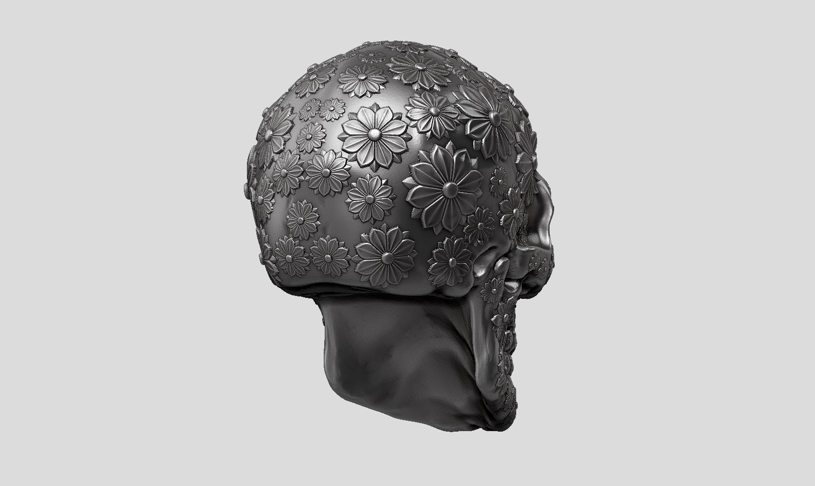 Ornament skull a13 3d print model 3D print model_7