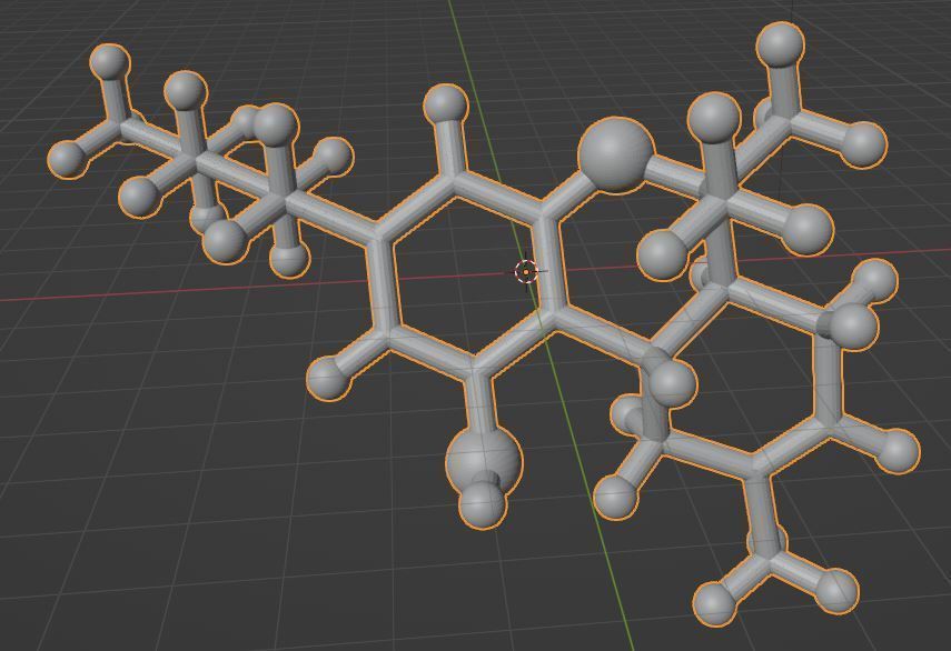 Tetrahydrocannabinol - THC 3D print model_2