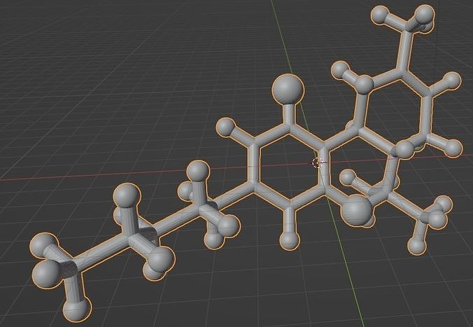 Tetrahydrocannabinol - THC 3D print model
