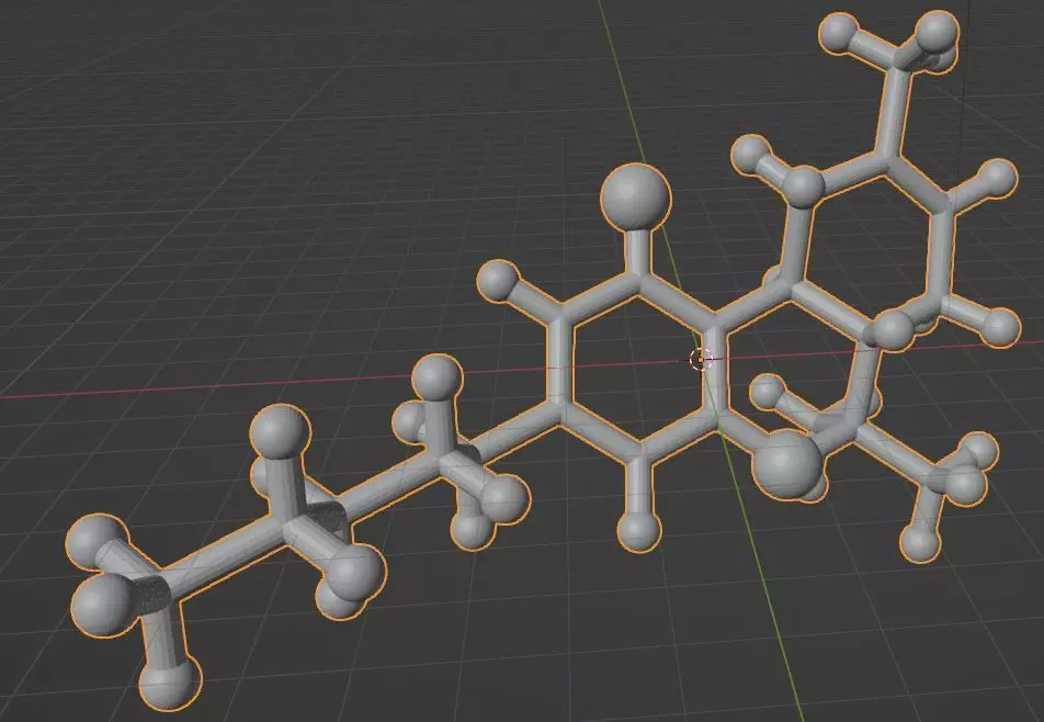 Tetrahydrocannabinol - THC 3D print model_0