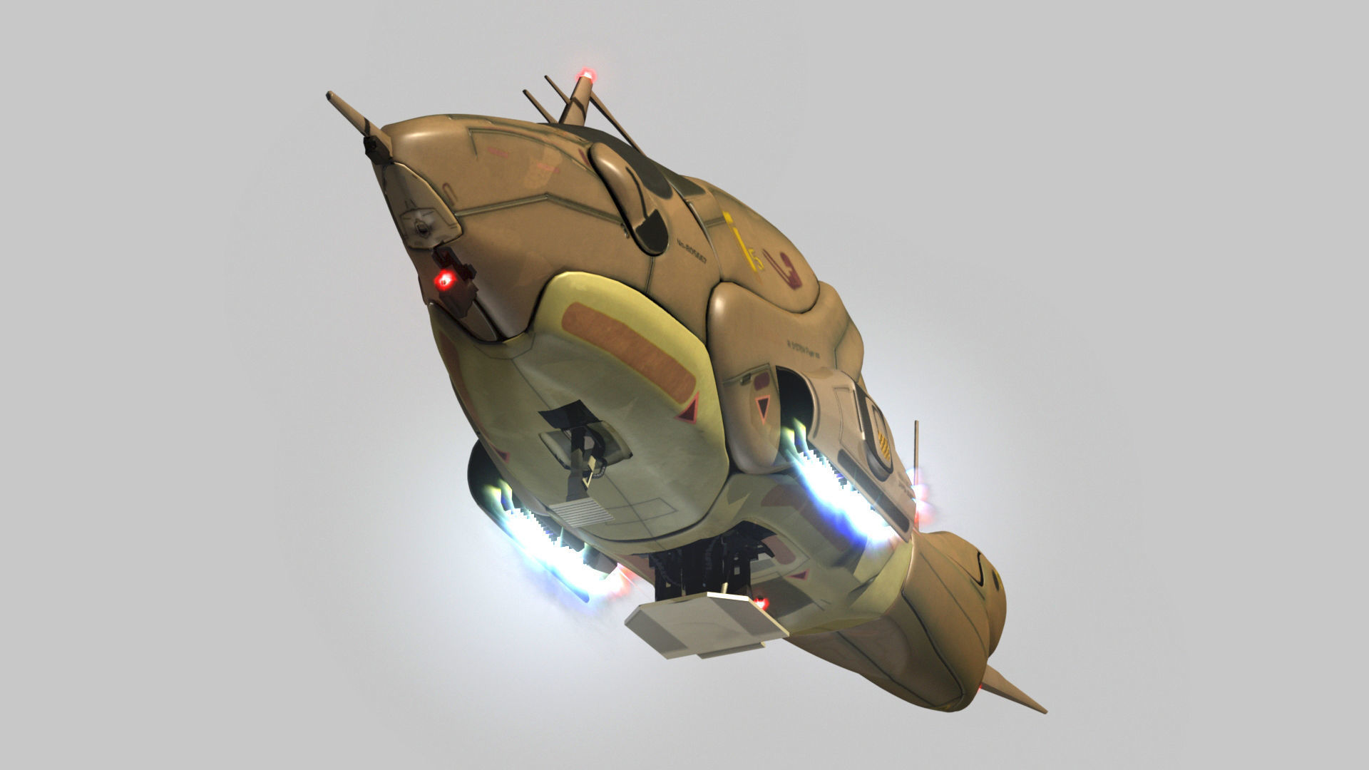 Ai Spaceship 3D model_2