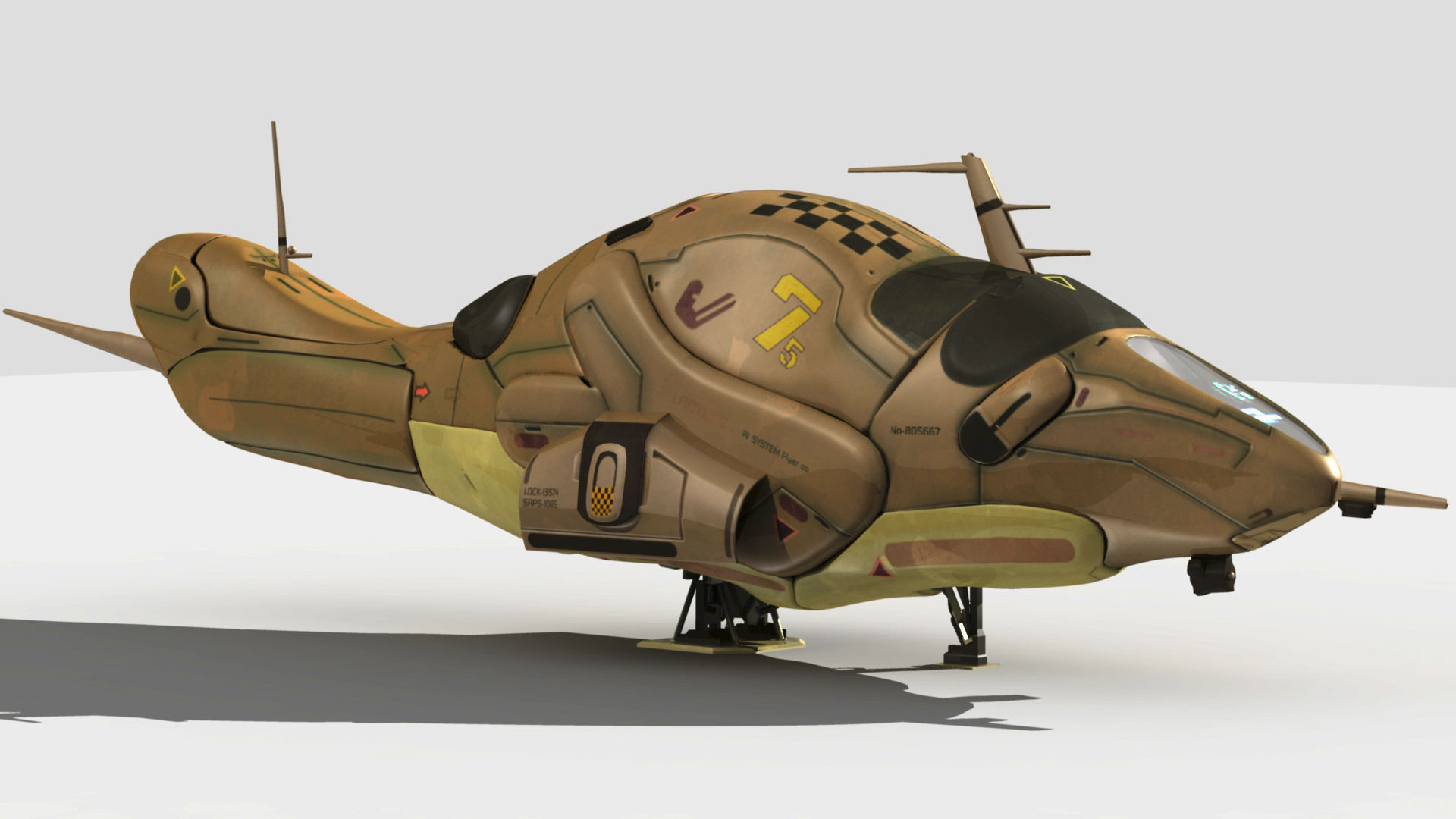 Ai Spaceship 3D model_3