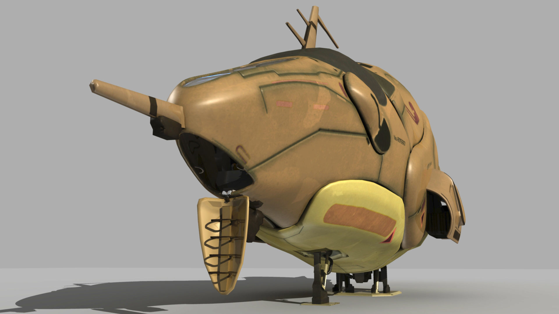 Ai Spaceship 3D model_4