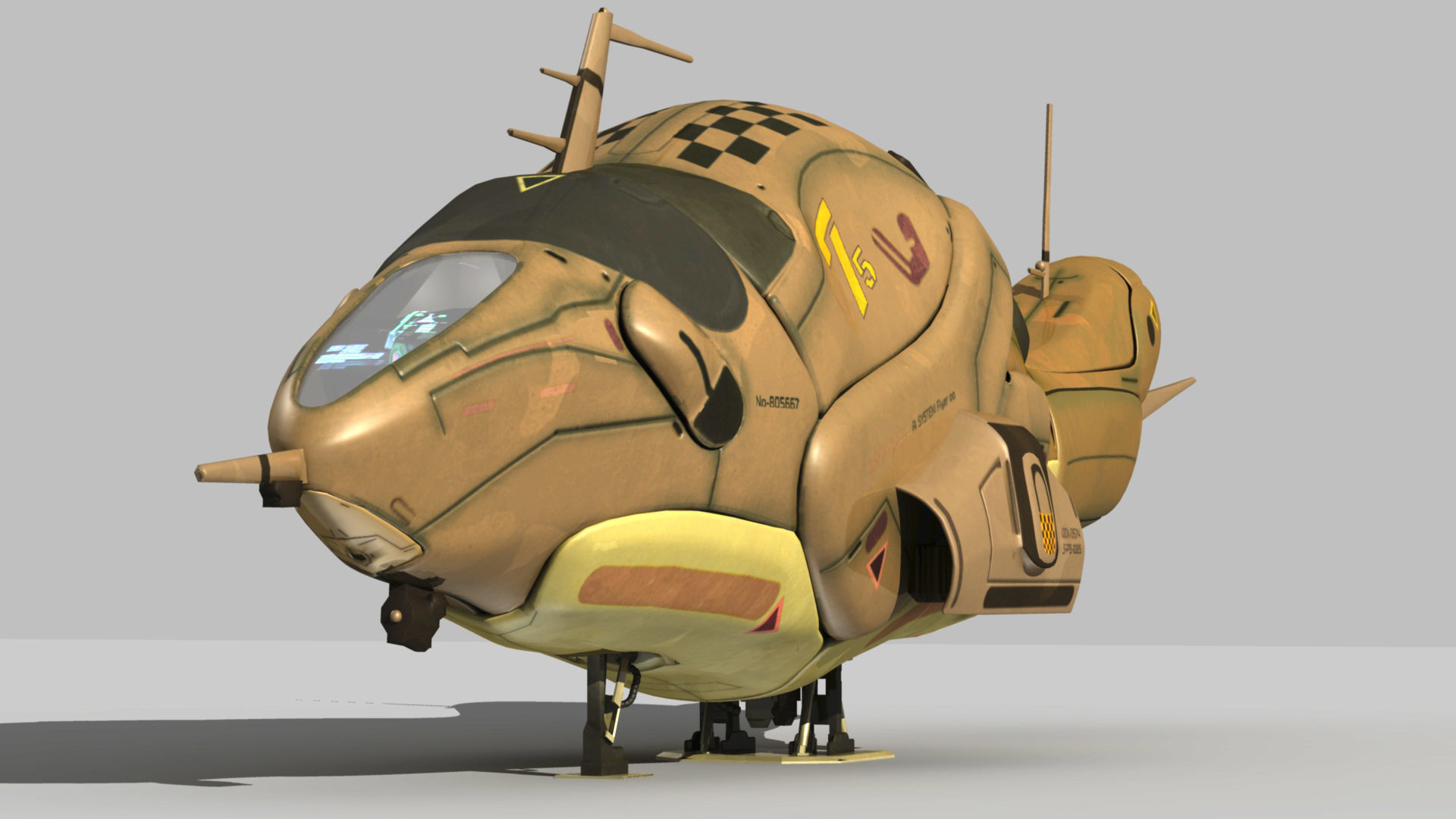 Ai Spaceship 3D model_11