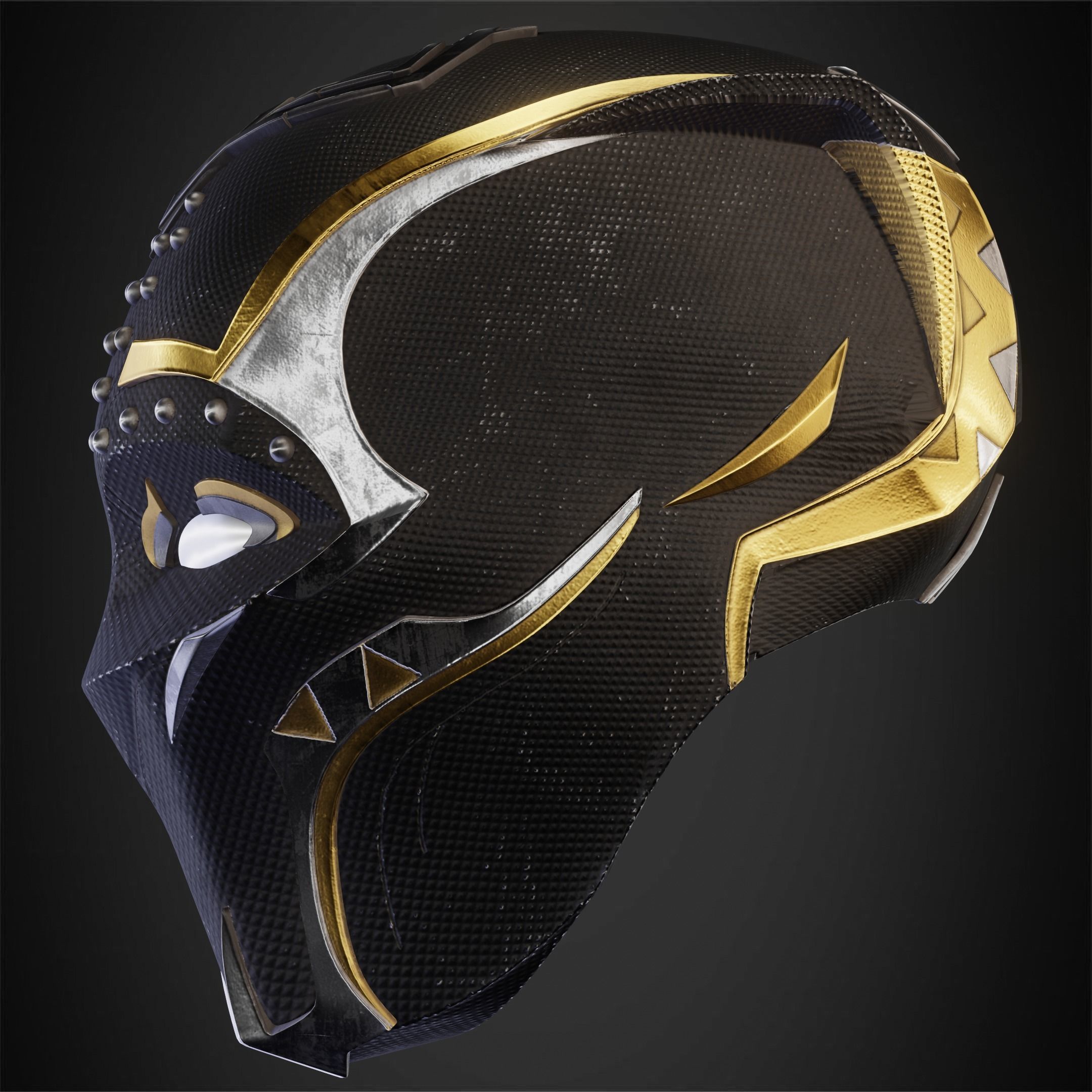 Black Panther Shuri Helmet for Cosplay 3D print model_4