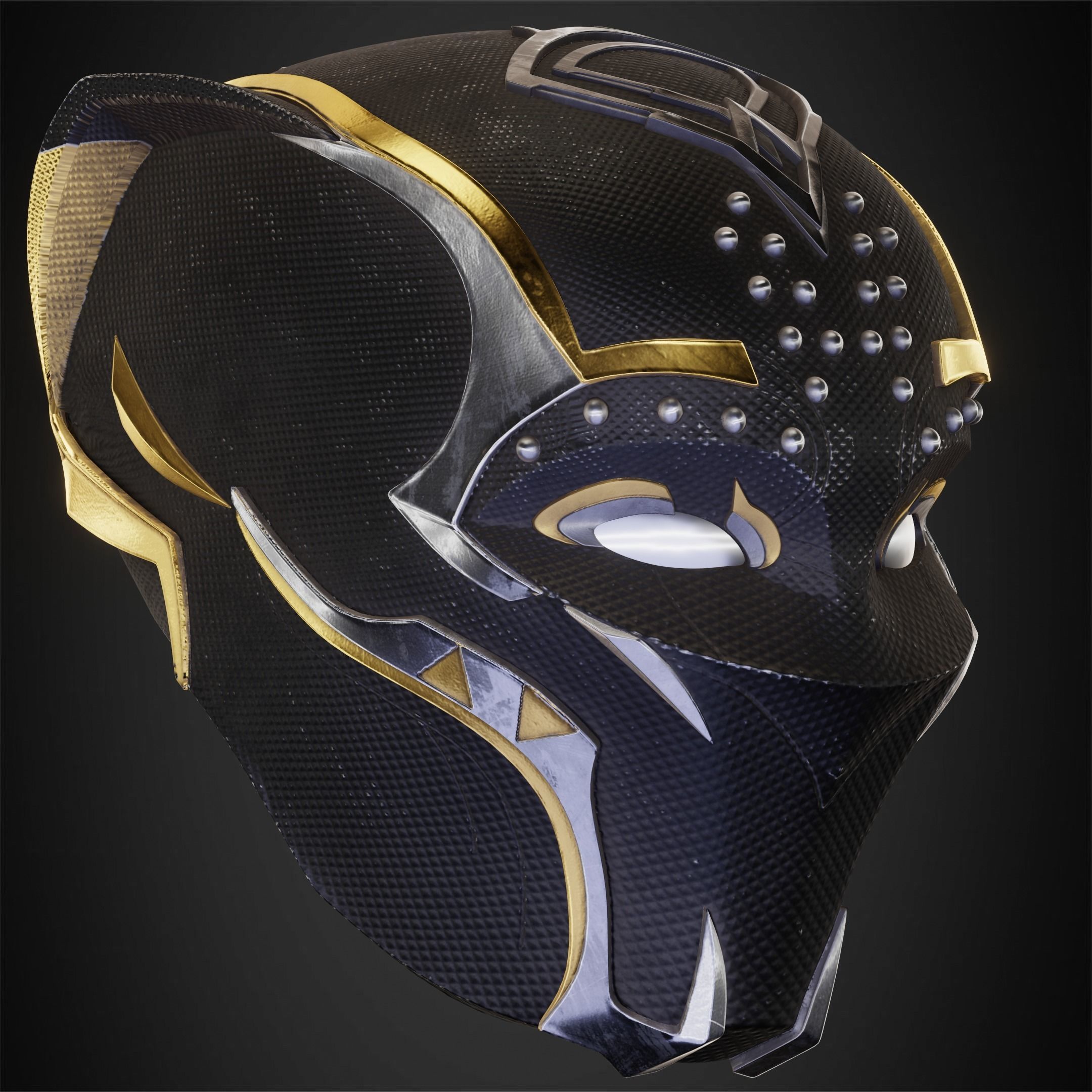 Black Panther Shuri Helmet for Cosplay 3D print model_9