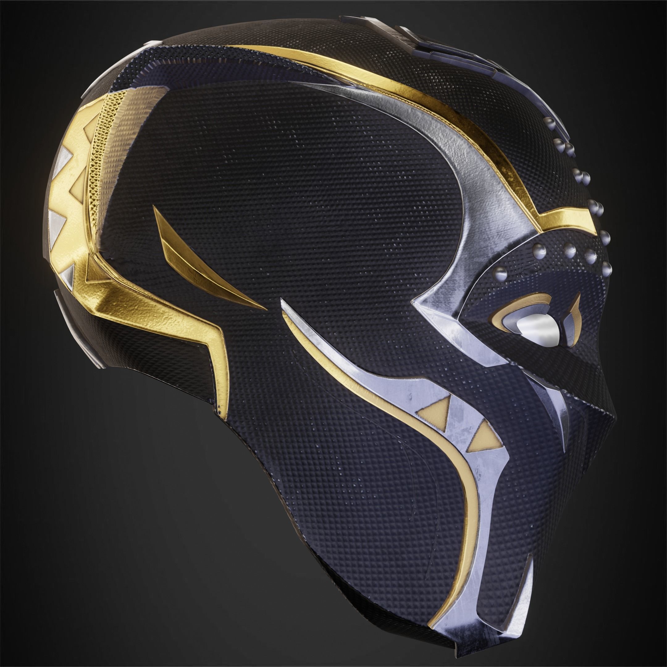 Black Panther Shuri Helmet for Cosplay 3D print model_8