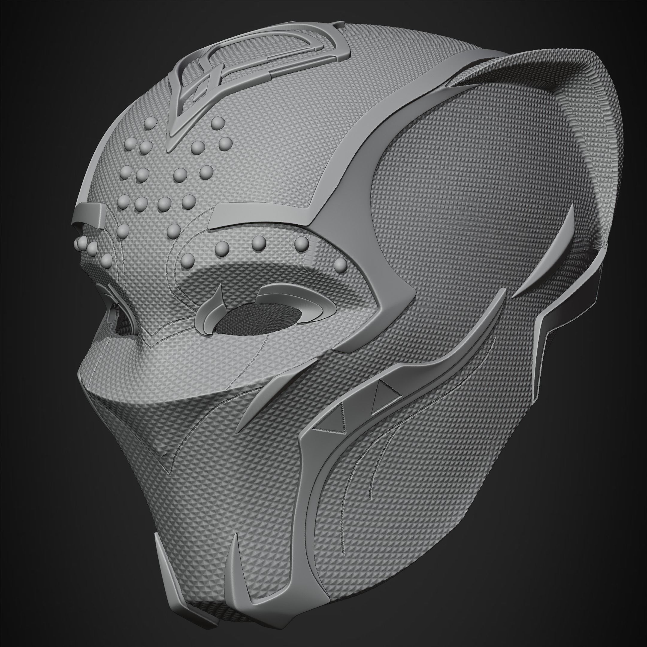 Black Panther Shuri Helmet for Cosplay 3D print model_12