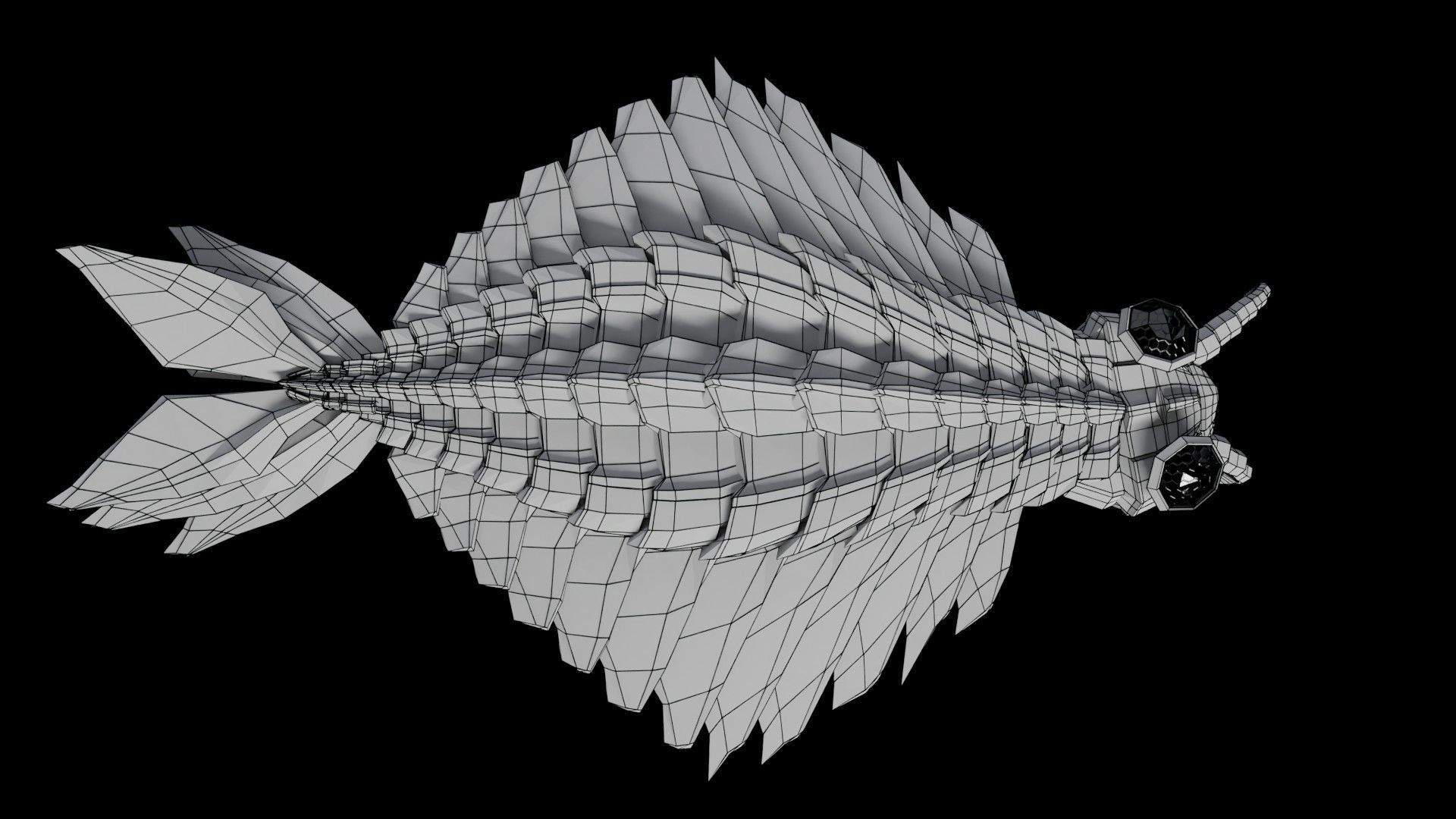 Anomalocaris Canadensis Low-poly 3D model_21