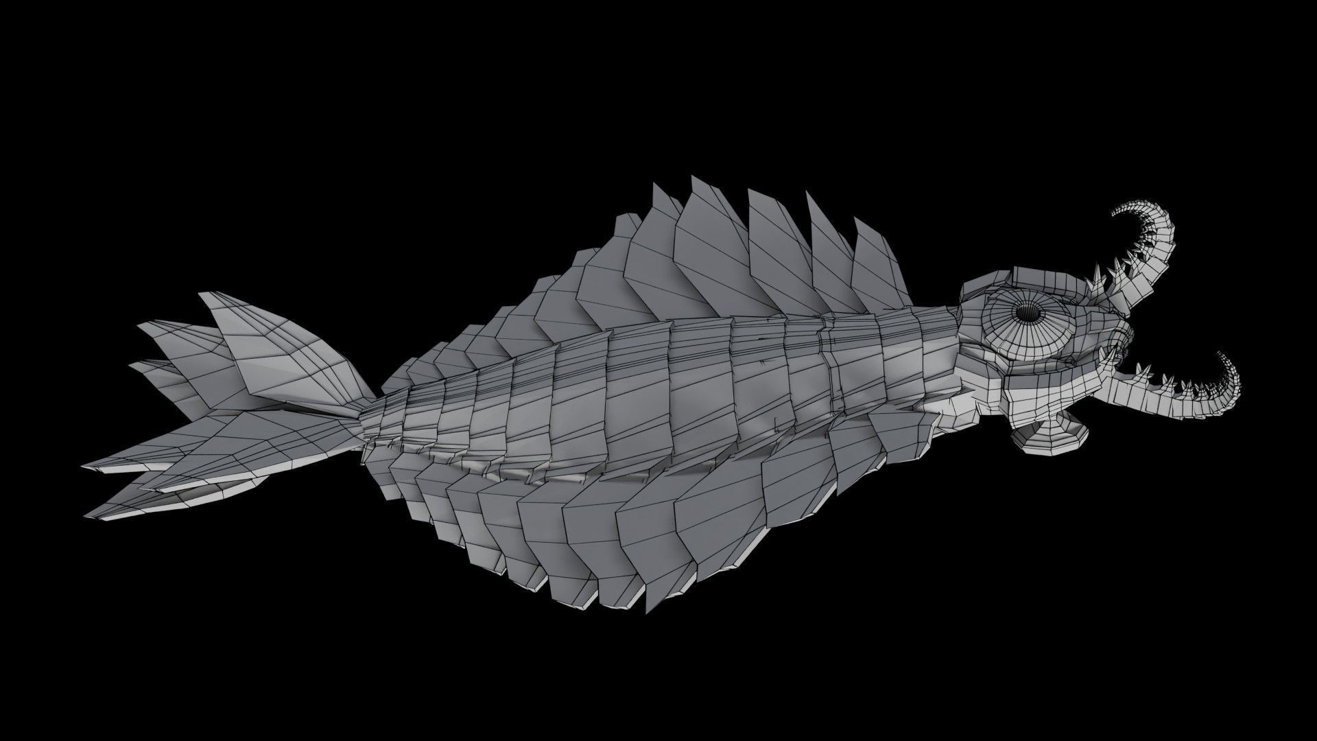 Anomalocaris Canadensis Low-poly 3D model_31