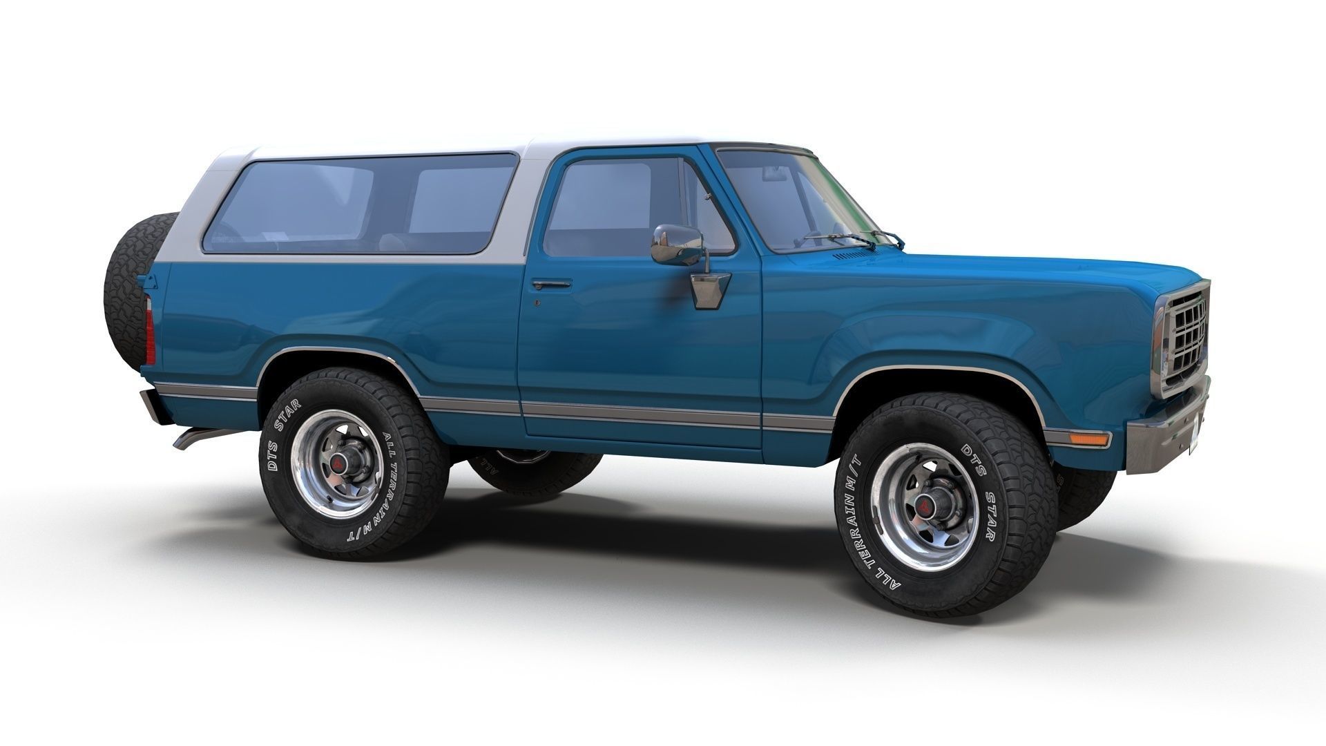 Dodge Ramcharger 1976 Low-poly 3D model_6