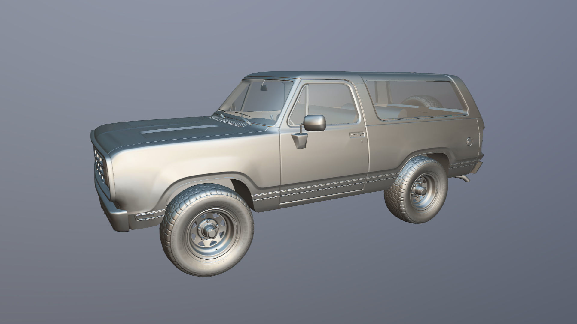 Dodge Ramcharger 1976 Low-poly 3D model_27