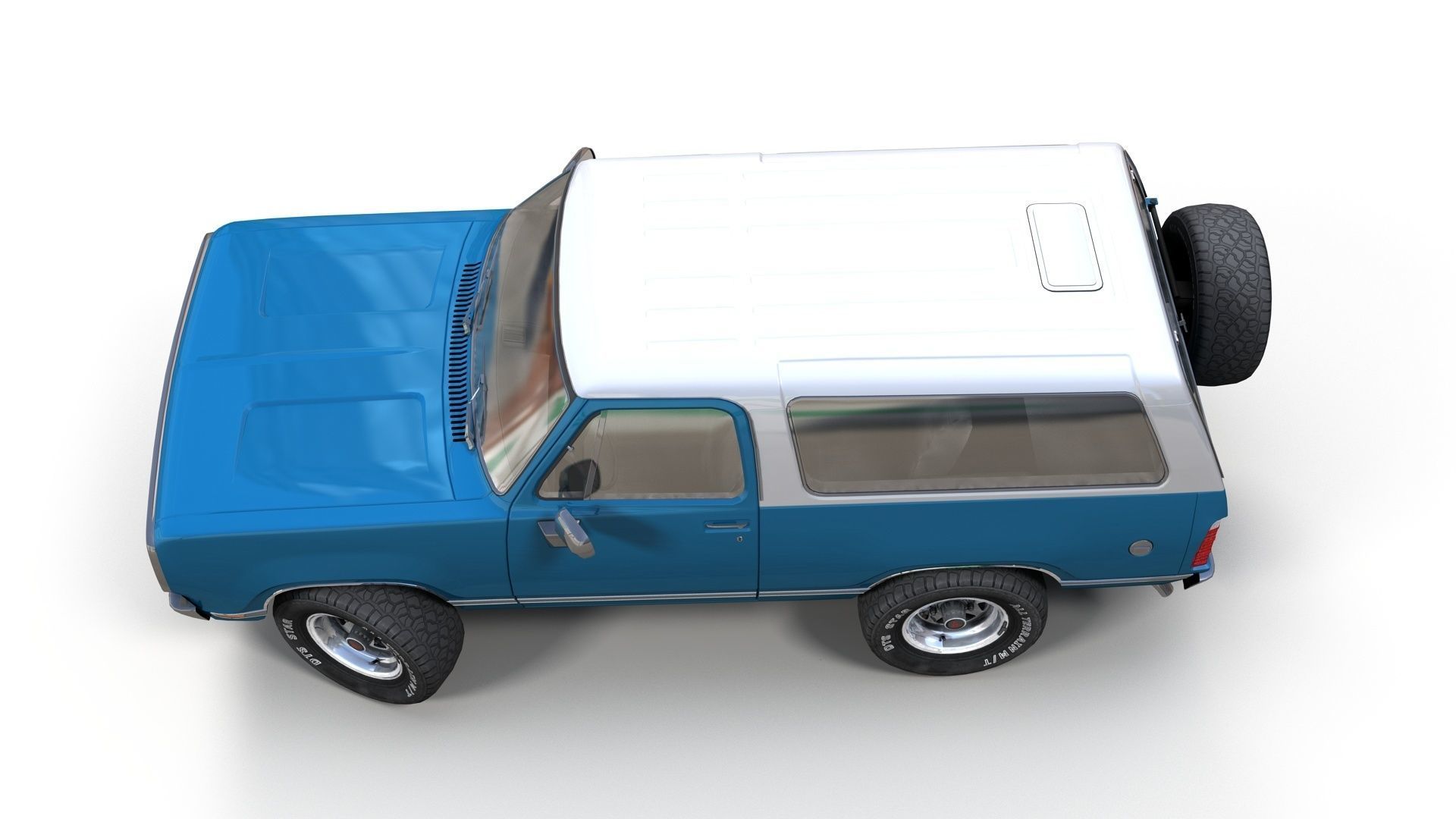Dodge Ramcharger 1976 Low-poly 3D model_5