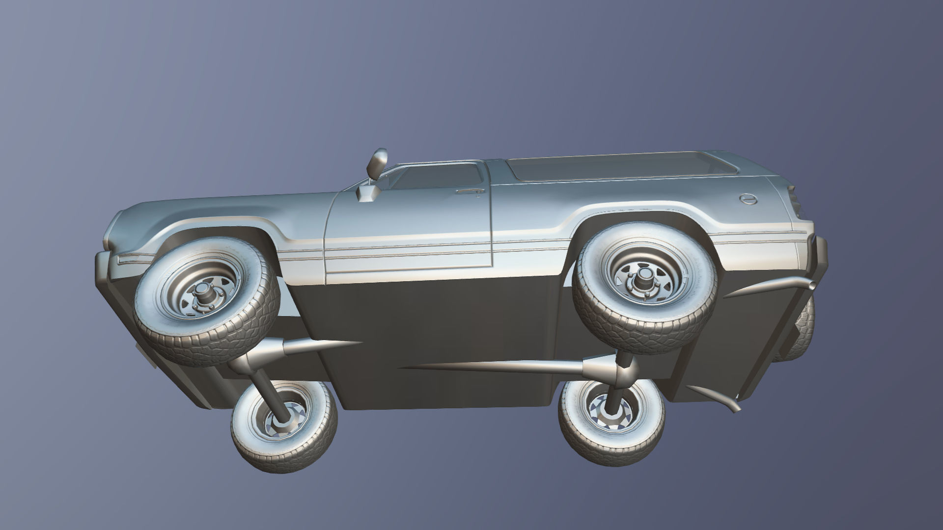 Dodge Ramcharger 1976 Low-poly 3D model_29