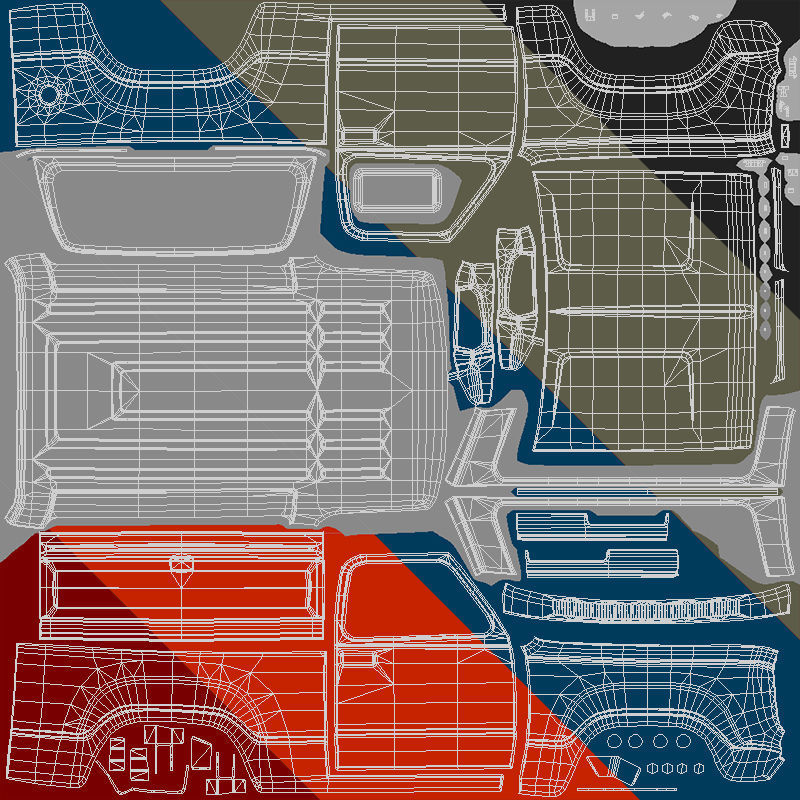 Dodge Ramcharger 1976 Low-poly 3D model_39