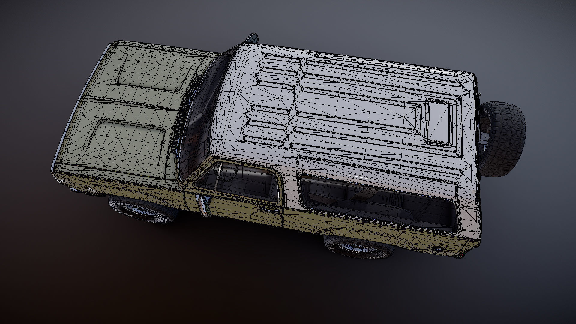 Dodge Ramcharger 1976 Low-poly 3D model_25