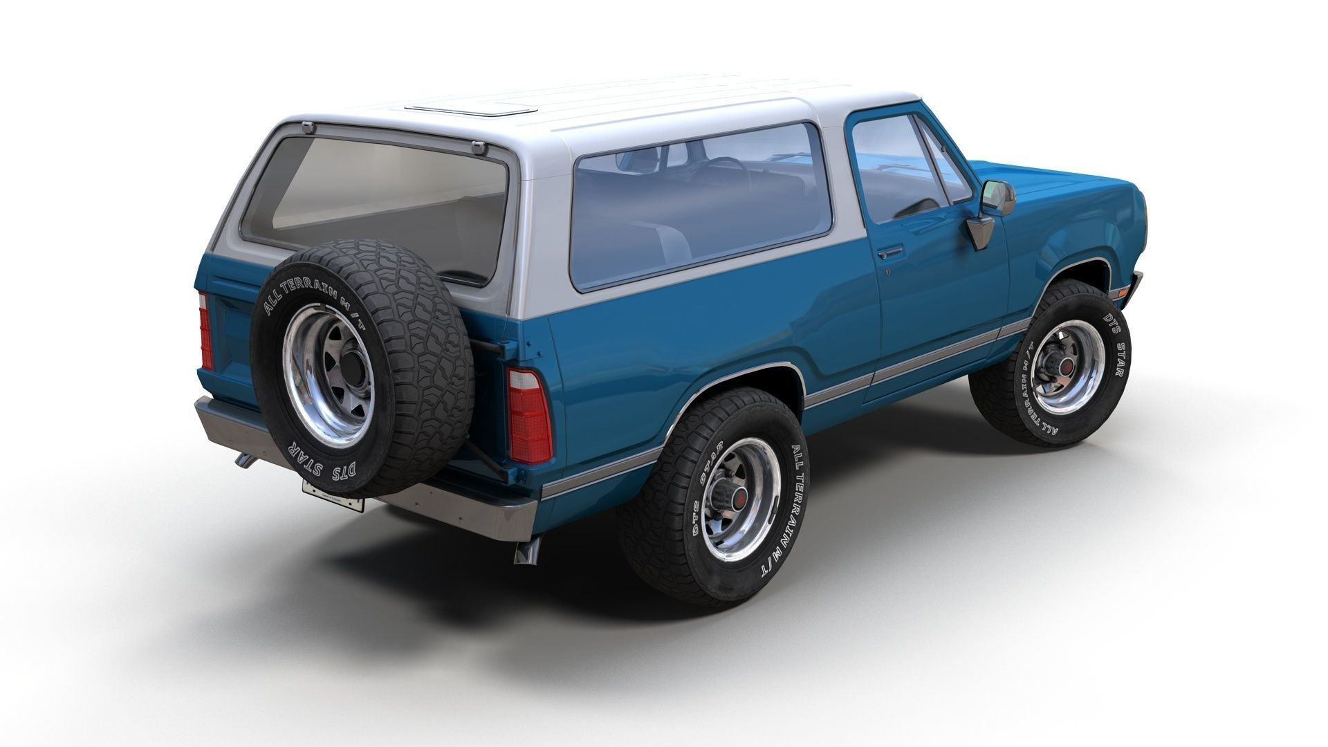 Dodge Ramcharger 1976 Low-poly 3D model_2