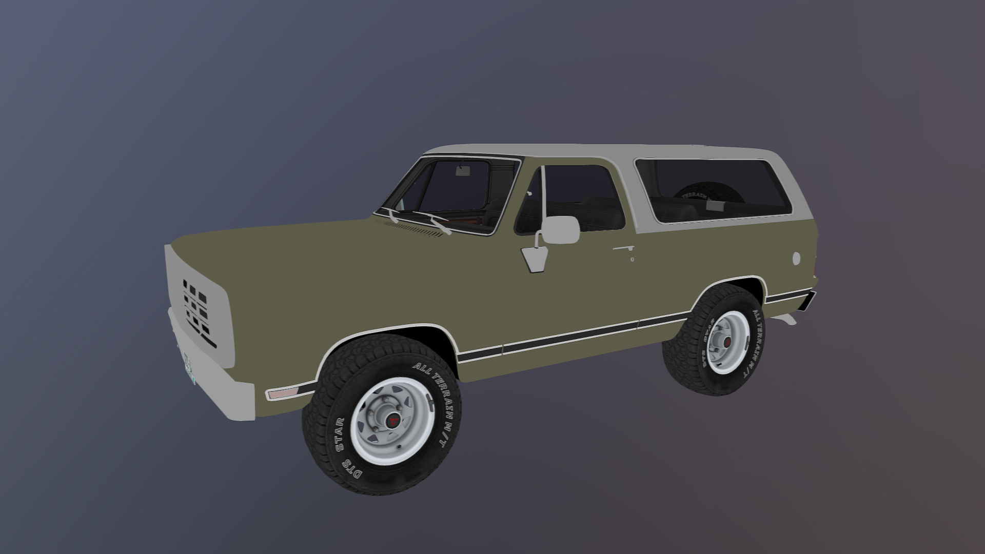 Dodge Ramcharger 1976 Low-poly 3D model_30