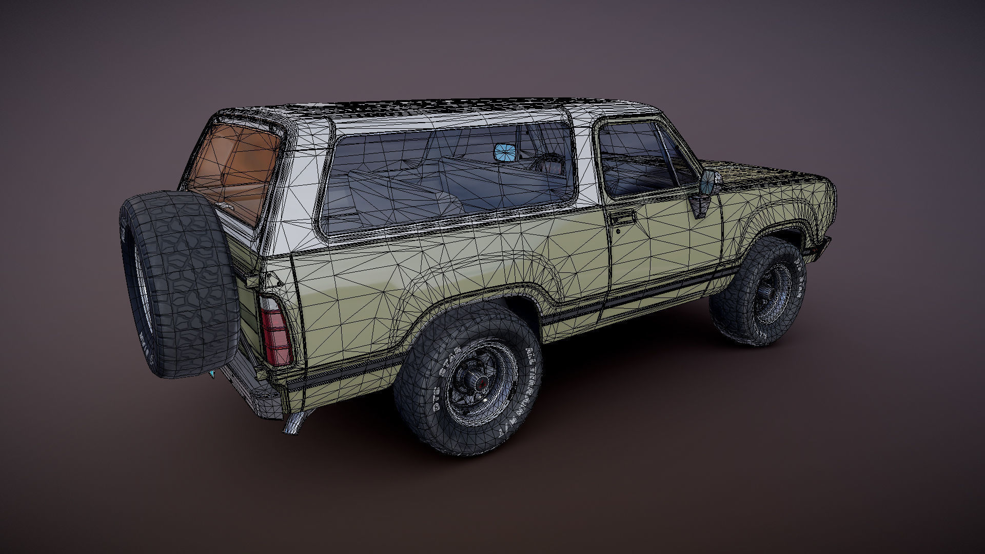 Dodge Ramcharger 1976 Low-poly 3D model_24