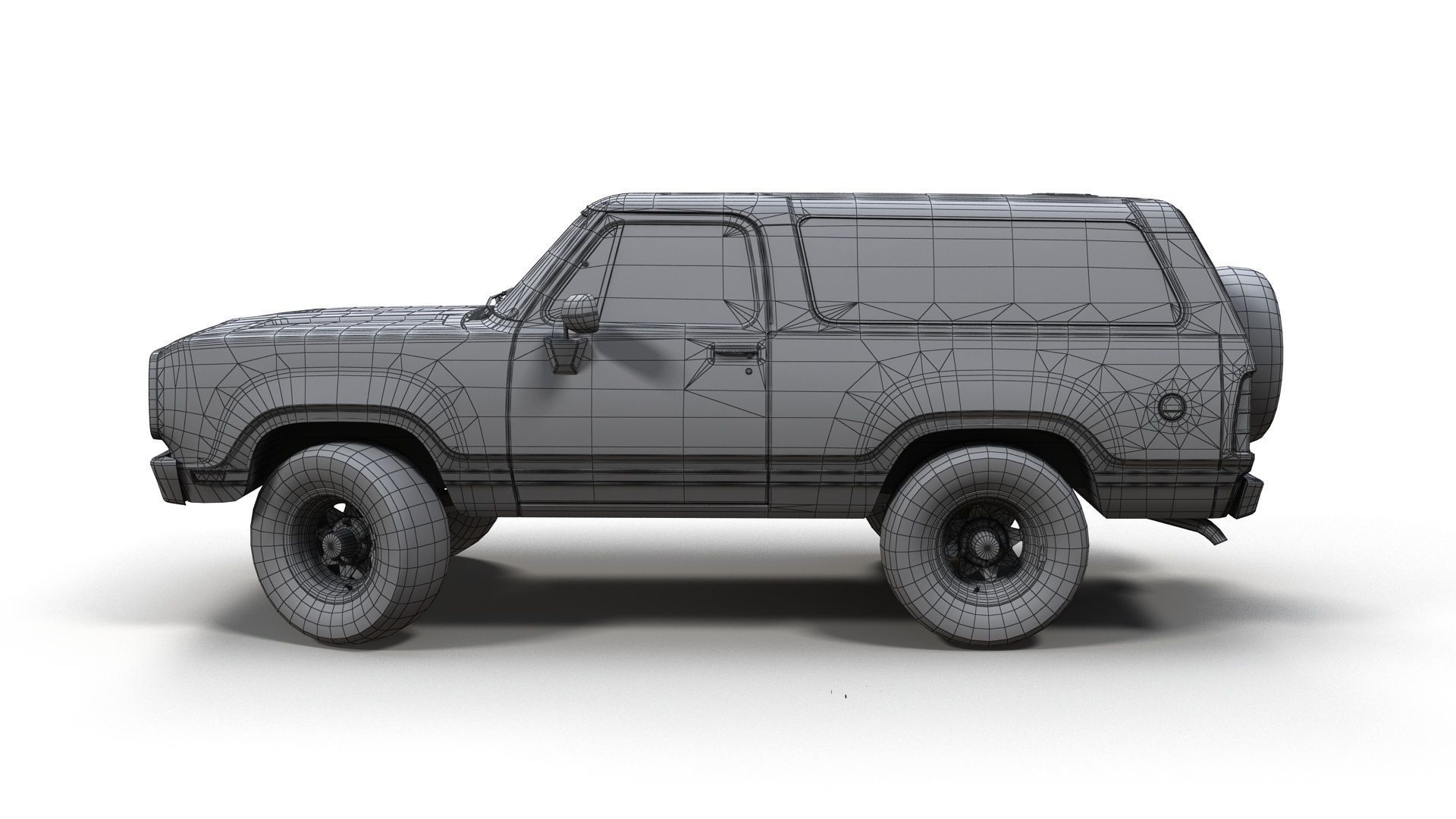 Dodge Ramcharger 1976 Low-poly 3D model_12