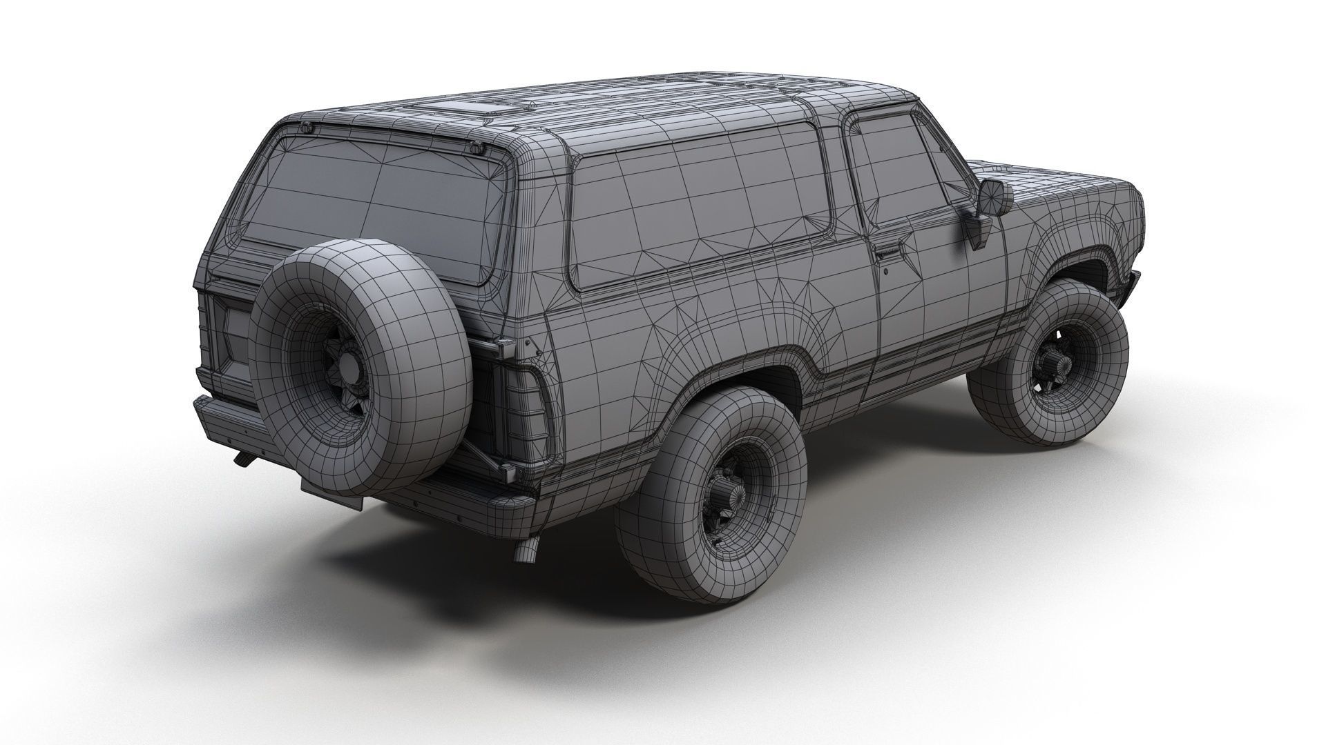 Dodge Ramcharger 1976 Low-poly 3D model_10