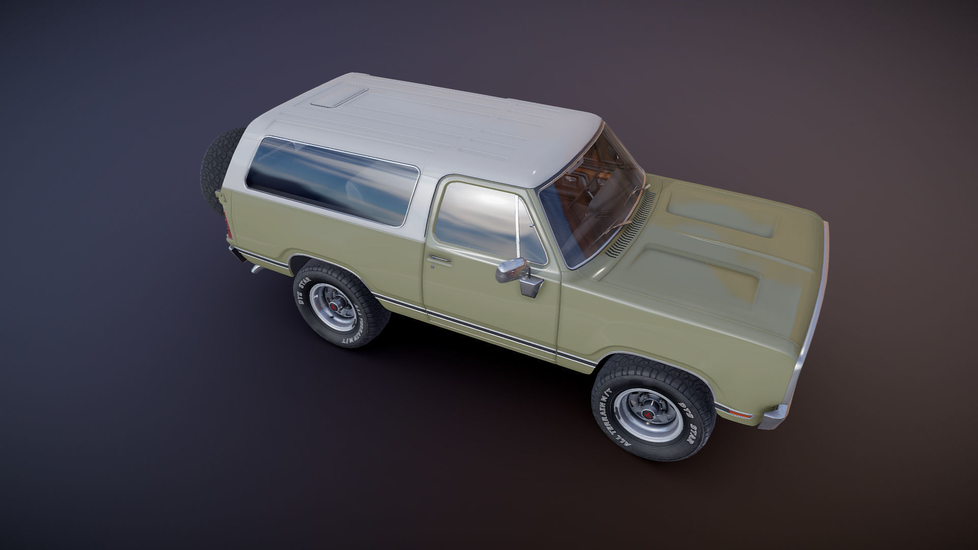 Dodge Ramcharger 1976 Low-poly 3D model_19