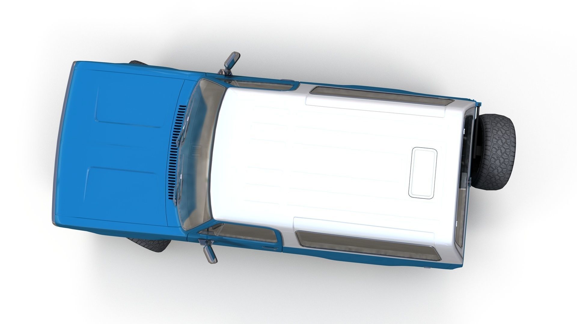 Dodge Ramcharger 1976 Low-poly 3D model_7