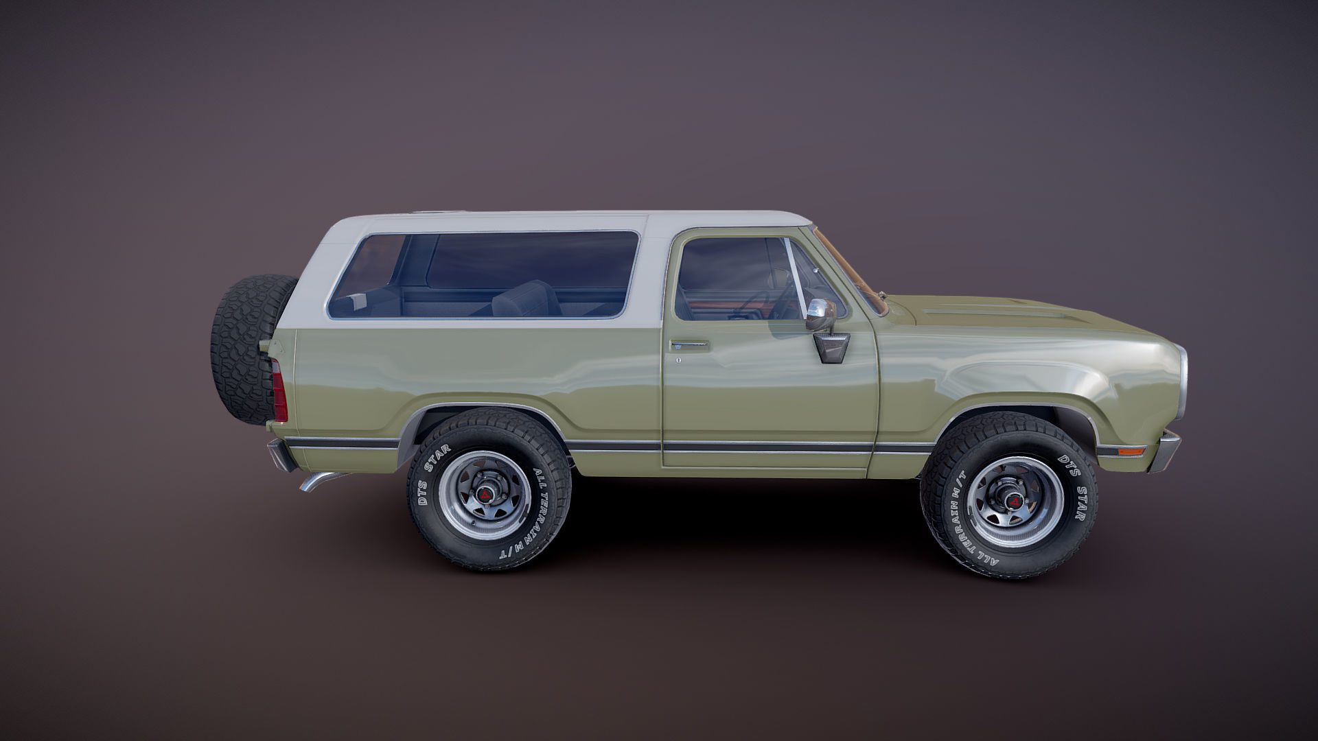Dodge Ramcharger 1976 Low-poly 3D model_22