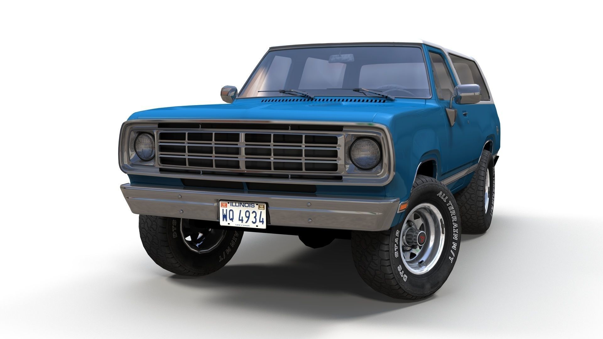 Dodge Ramcharger 1976 Low-poly 3D model_8