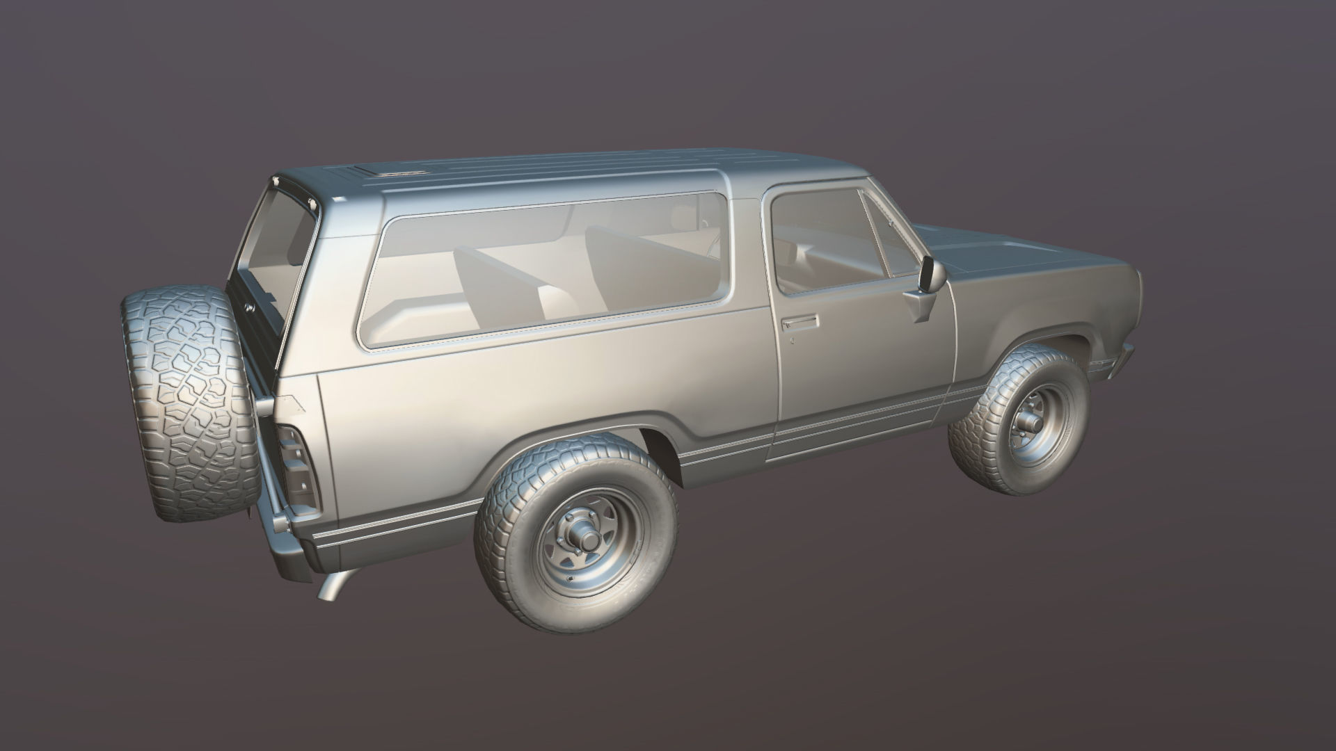 Dodge Ramcharger 1976 Low-poly 3D model_28