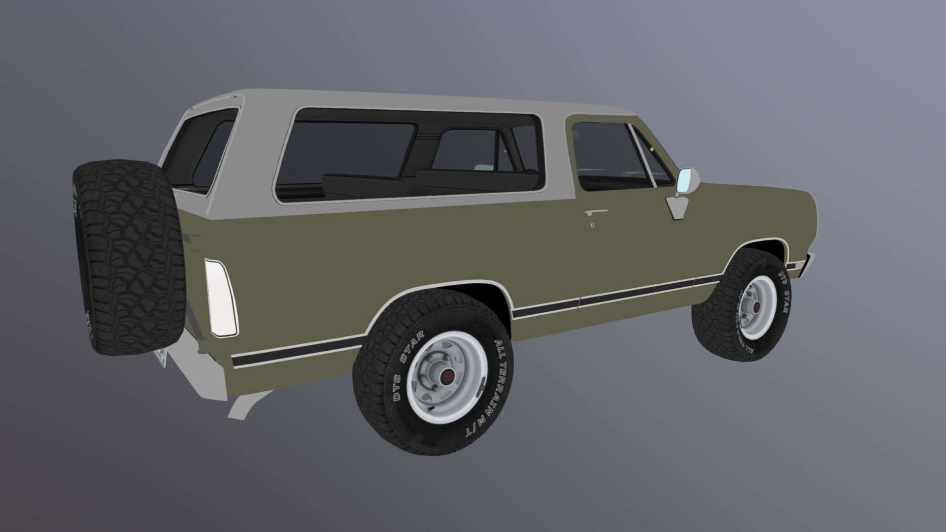 Dodge Ramcharger 1976 Low-poly 3D model_31