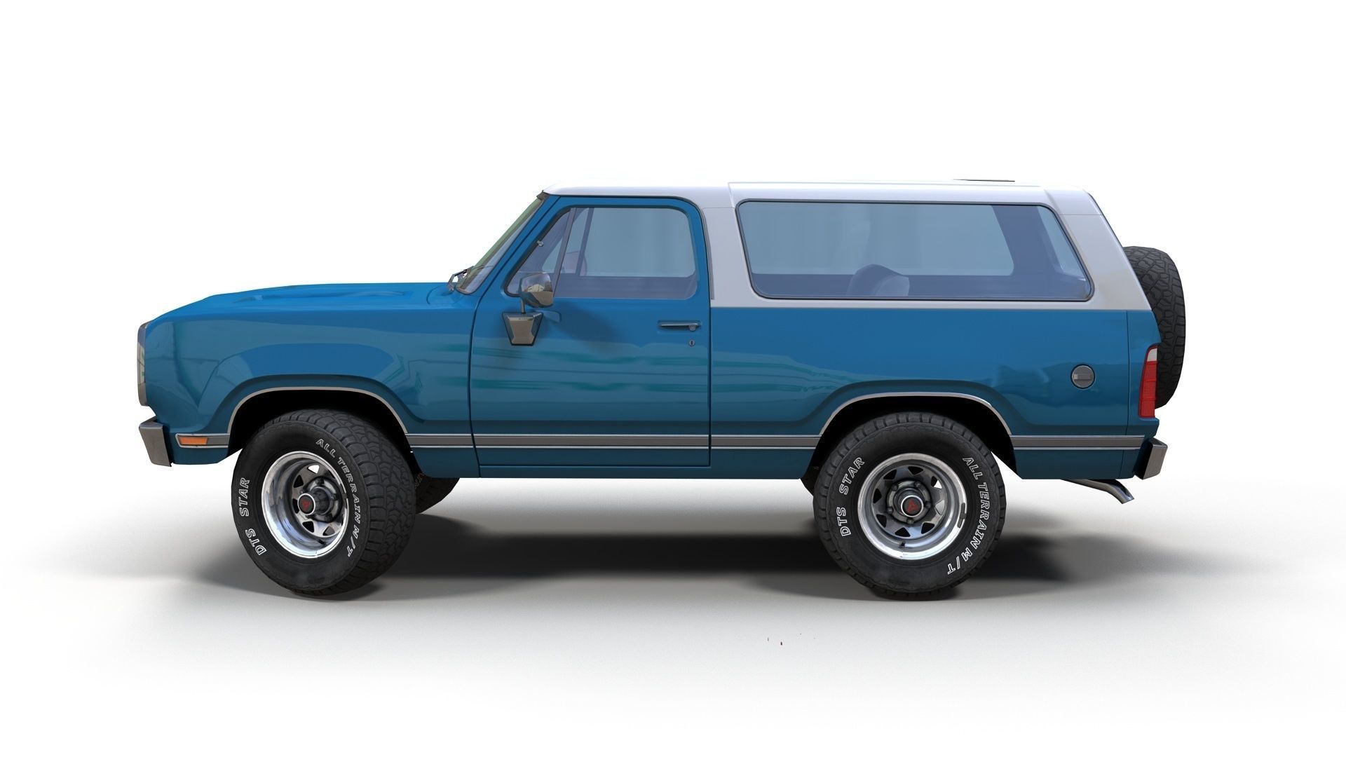 Dodge Ramcharger 1976 Low-poly 3D model_4