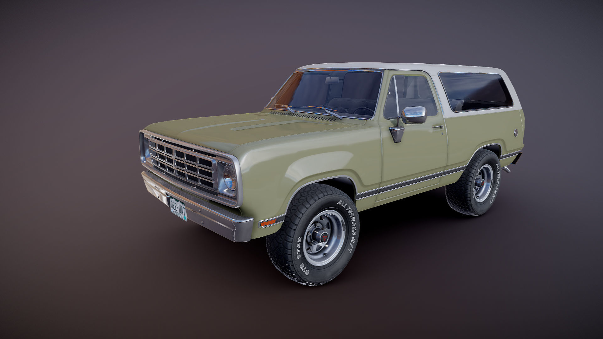 Dodge Ramcharger 1976 Low-poly 3D model_16