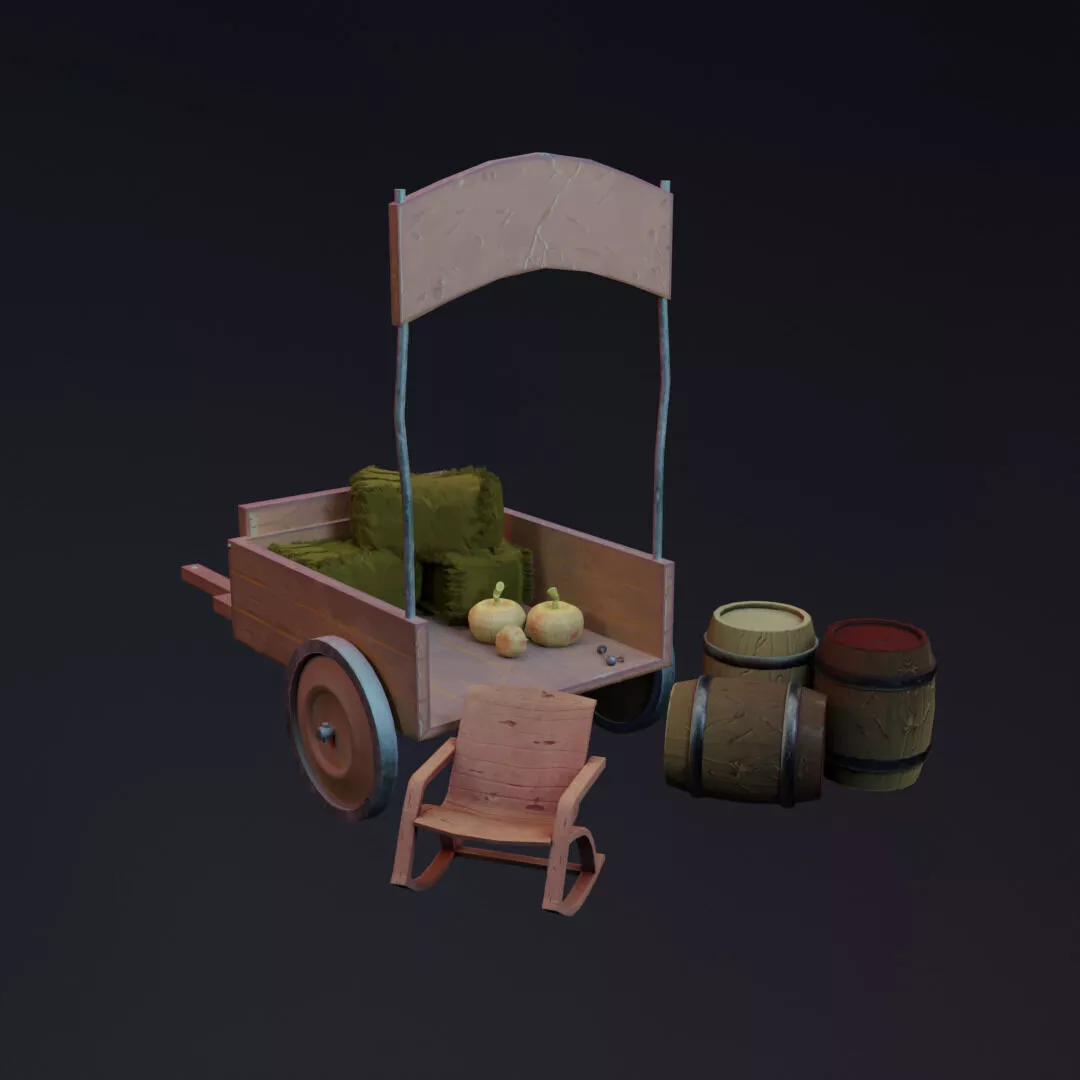 Mini Farm Pack Low-poly 3D model