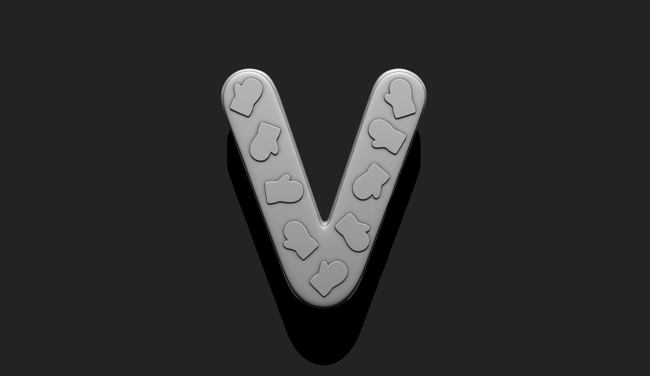 Alphabet A-Z with Christmas Theme -  Letters - Cartoon - Design 3D print model_46