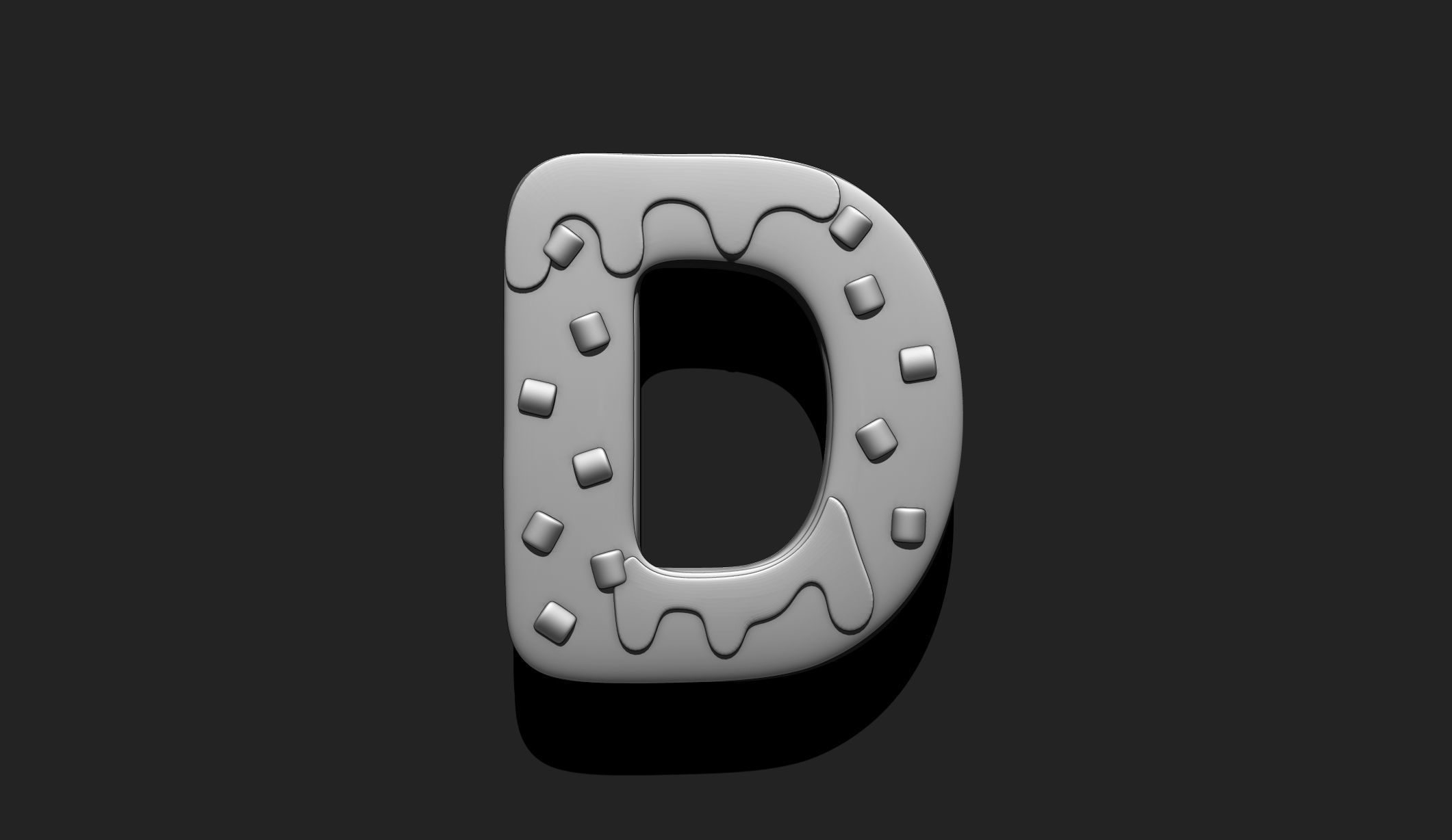 Alphabet A-Z with Christmas Theme -  Letters - Cartoon - Design 3D print model_10