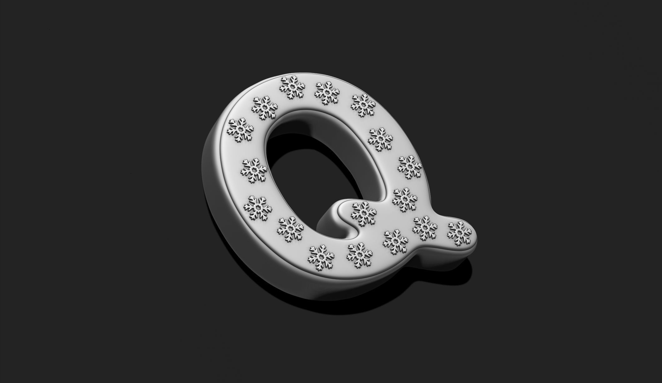 Alphabet A-Z with Christmas Theme -  Letters - Cartoon - Design 3D print model_37