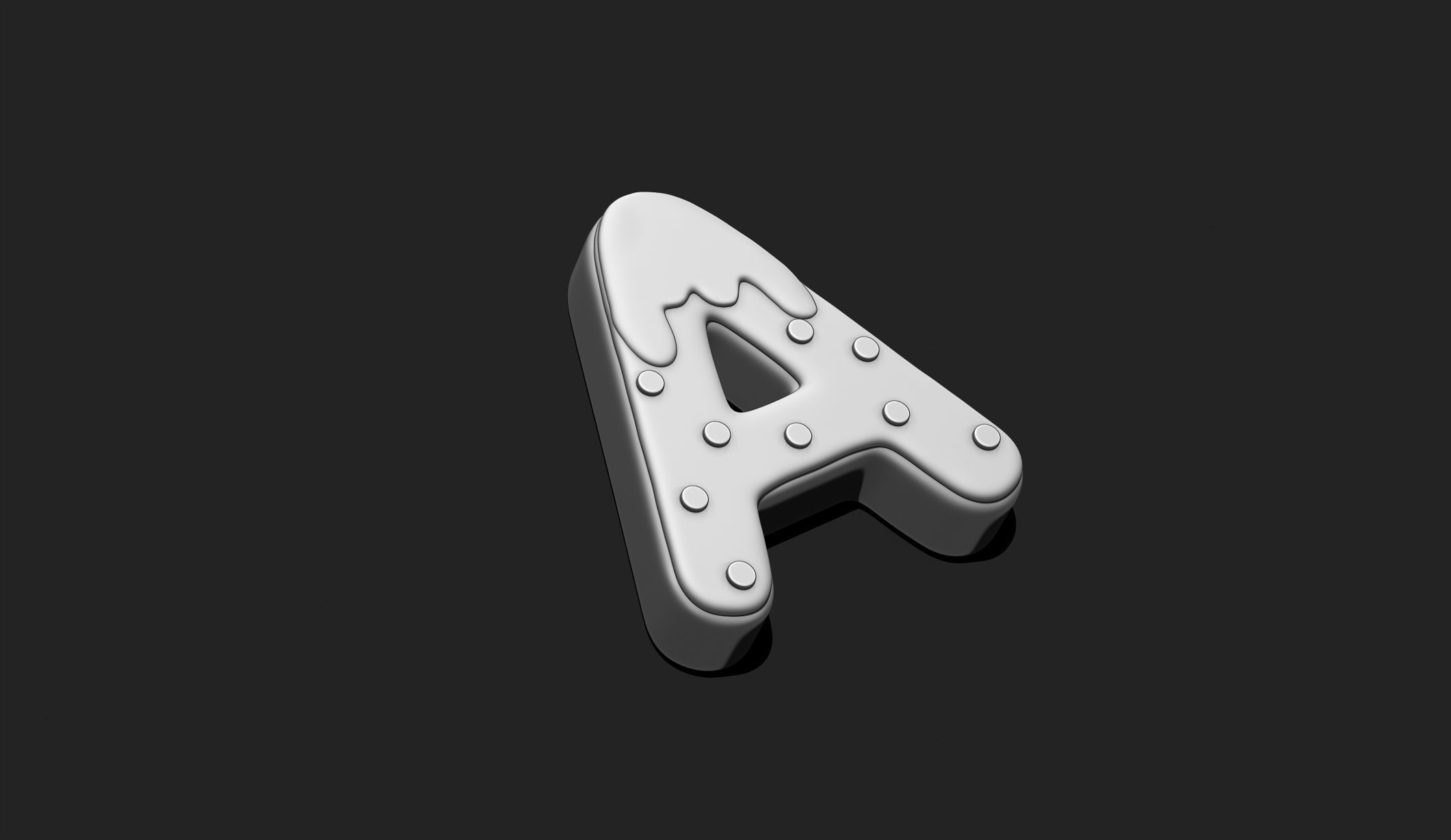 Alphabet A-Z with Christmas Theme -  Letters - Cartoon - Design 3D print model_5