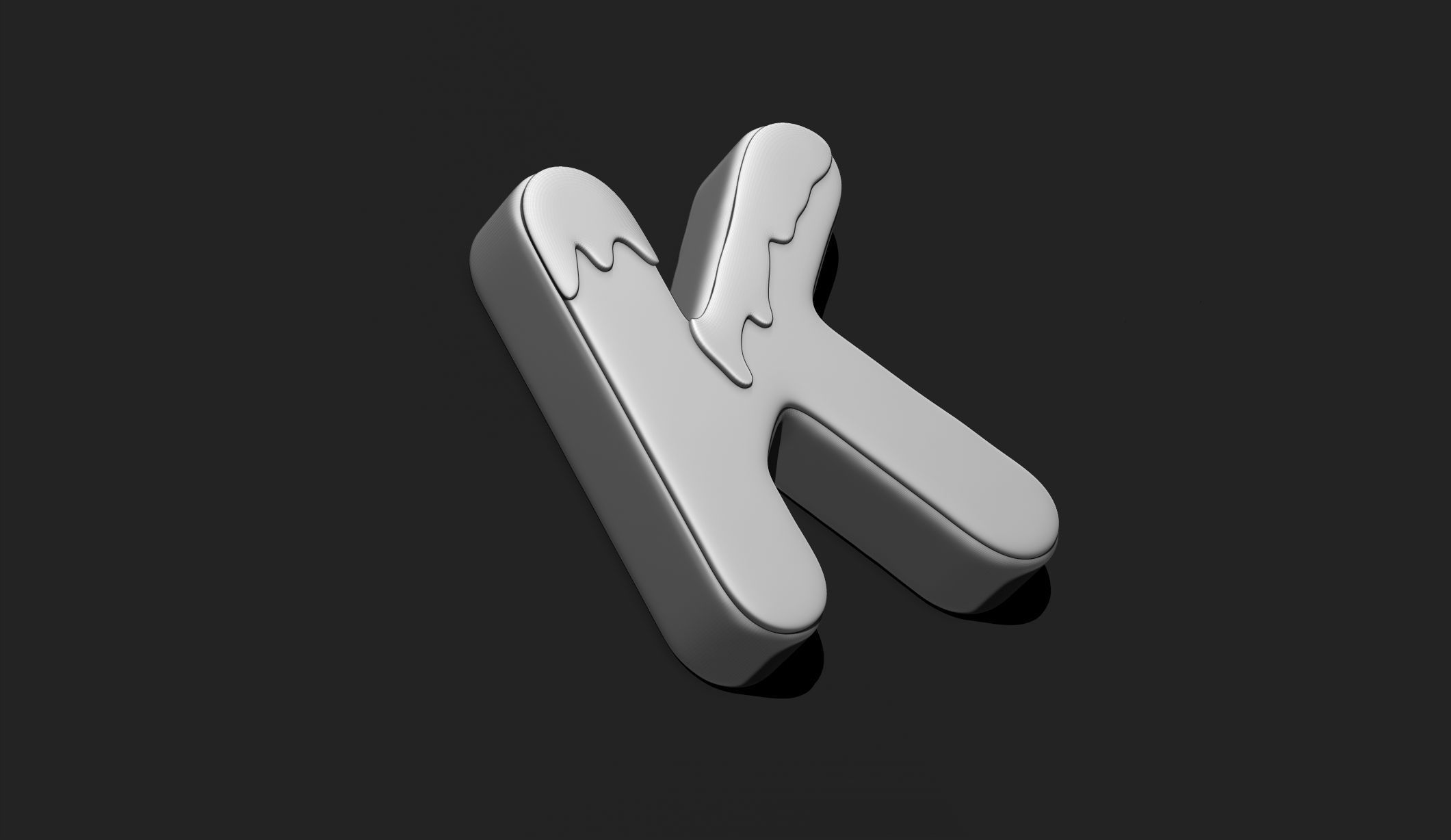 Alphabet A-Z with Christmas Theme -  Letters - Cartoon - Design 3D print model_25