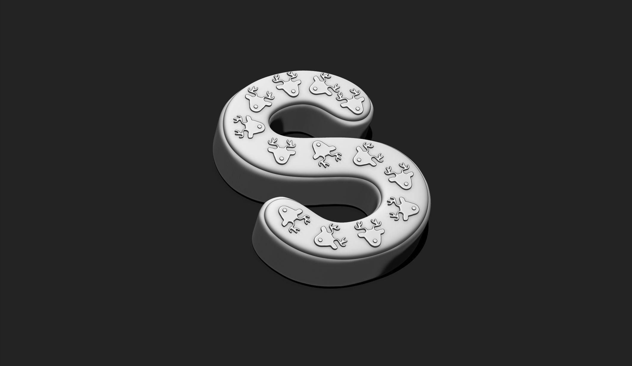 Alphabet A-Z with Christmas Theme -  Letters - Cartoon - Design 3D print model_41