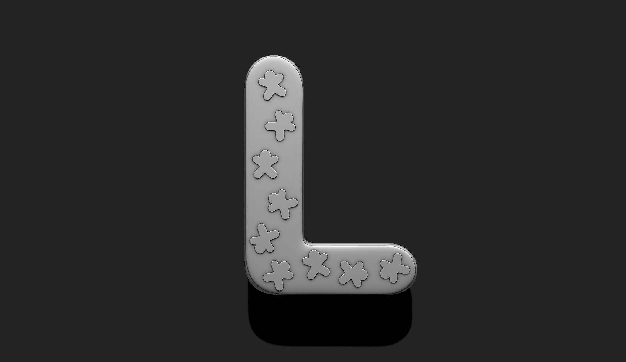 Alphabet A-Z with Christmas Theme -  Letters - Cartoon - Design 3D print model_26