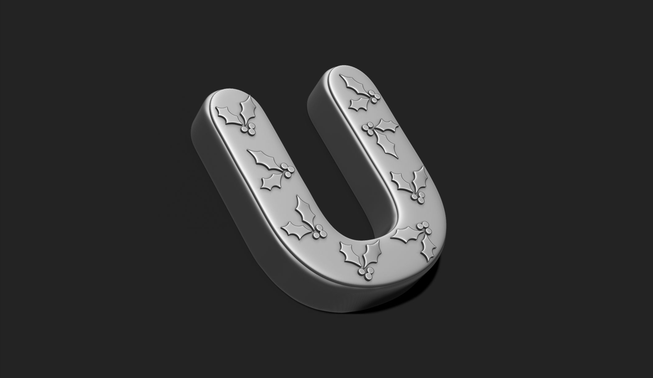 Alphabet A-Z with Christmas Theme -  Letters - Cartoon - Design 3D print model_45