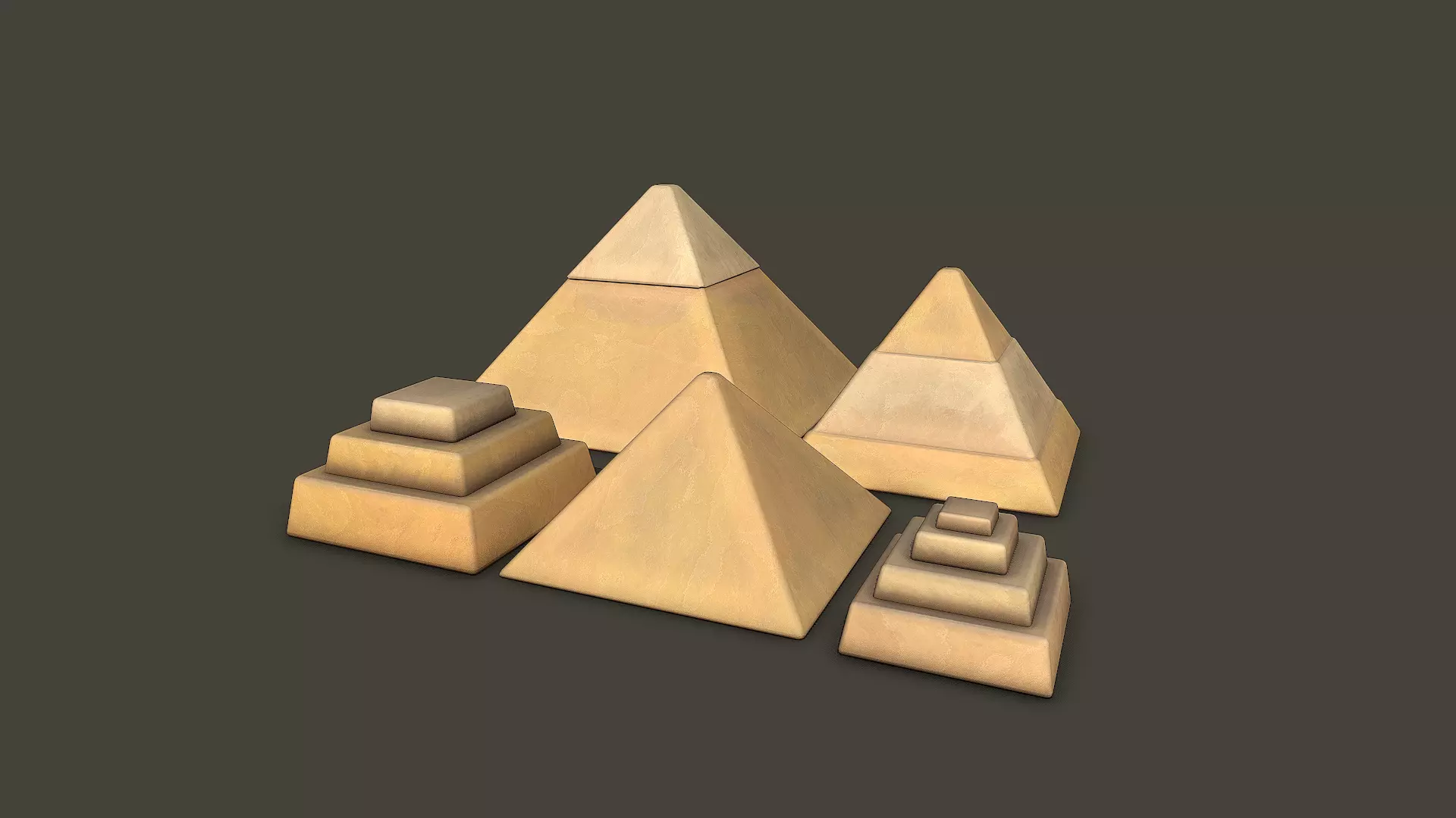 Low Resolution Pyramid 3D model Egyptian Pyramids VR / AR / low-poly | CGTrader