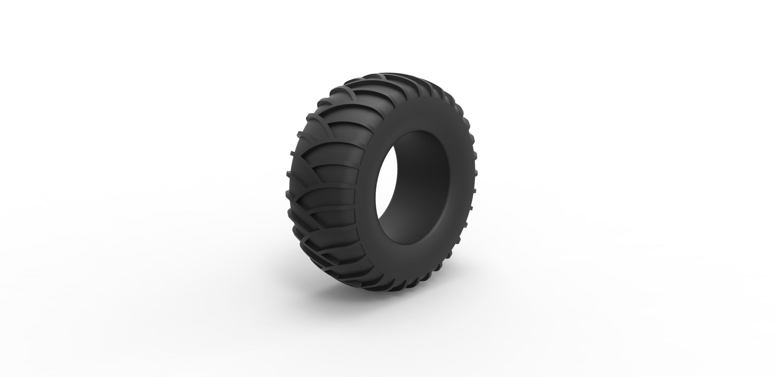 Tire for sand and snow Scale 1 to 25 3D print model_1