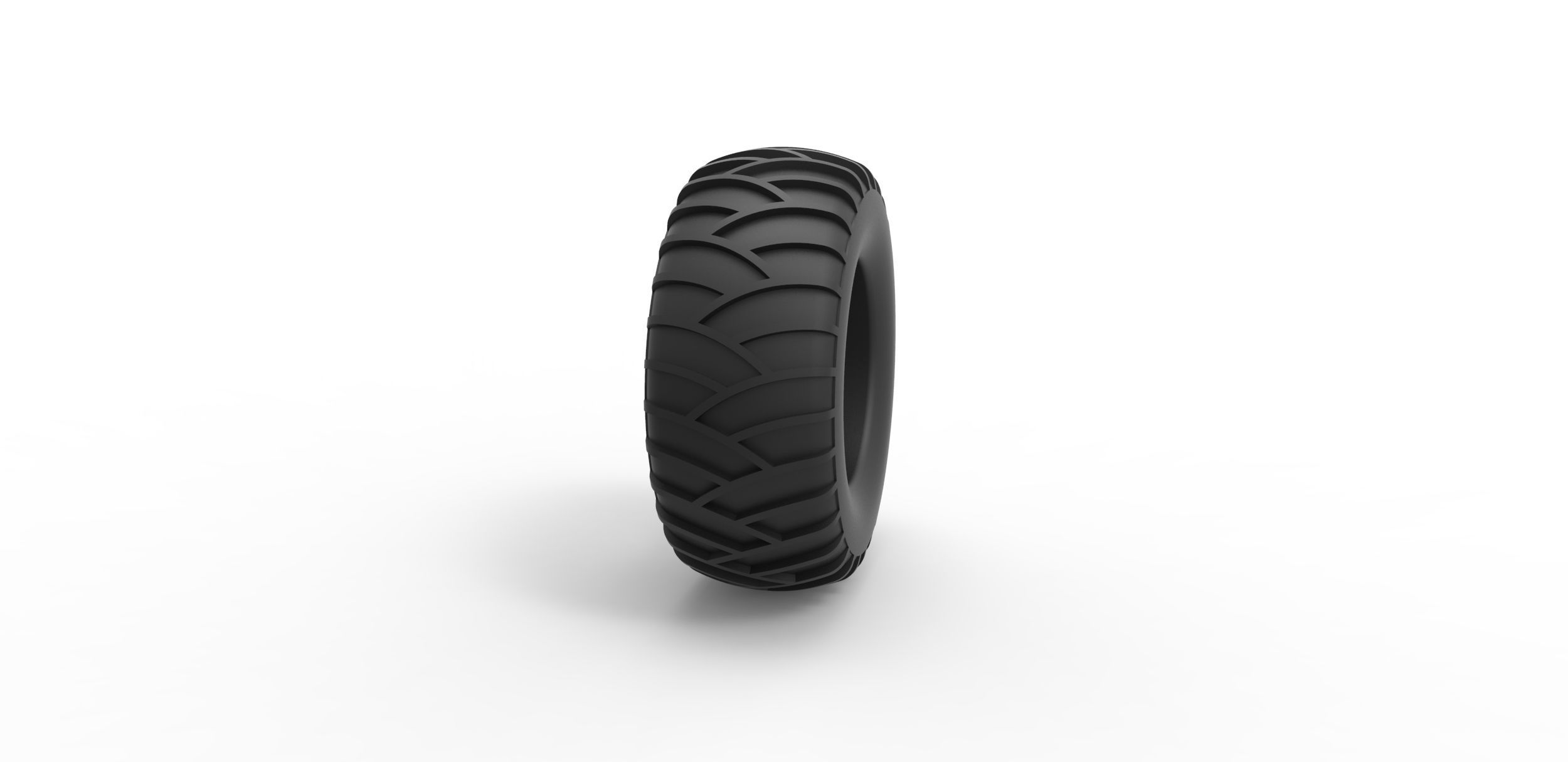 Tire for sand and snow Scale 1 to 25 3D print model_2