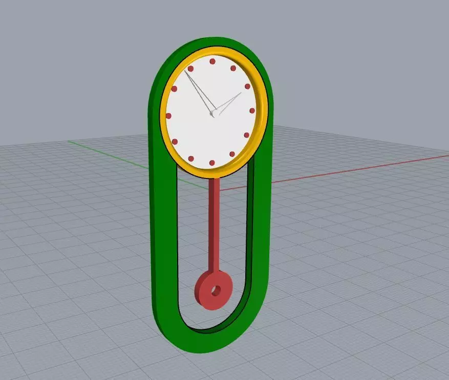 clock 3d model Free 3D model_0